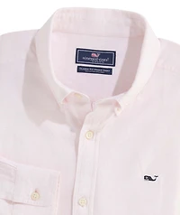 OUTLET Classic Fit Crossdye Cotton Linen Whale Shirt