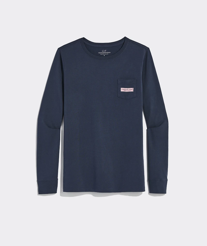 Women's Classic Logo Box Long-Sleeve Pocket Tee