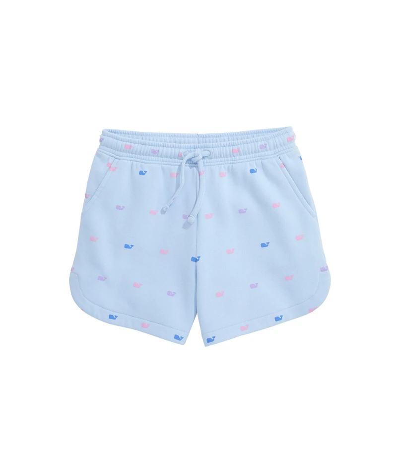 OUTLET Kids' Multi Whale Brushed Terry Pull On Short