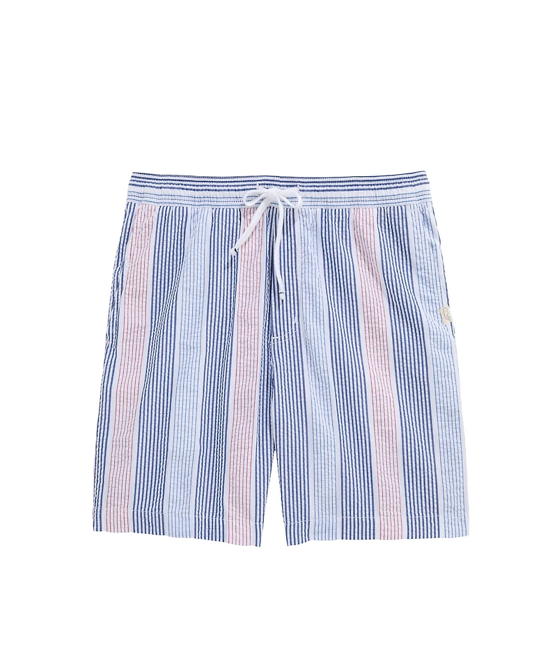 OUTLET 7 Inch Pull-On Seersucker Shorts