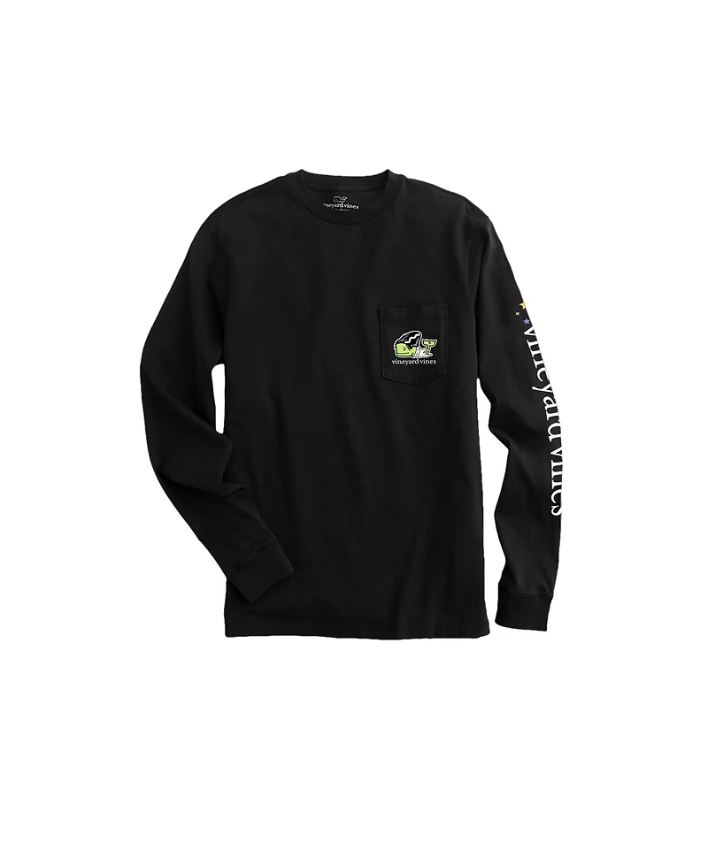 OUTLET Girls' Frankenstein Whale Long-Sleeve Pocket Tee