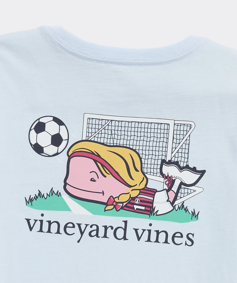 Girls' Soccer Whale Short-Sleeve Pocket Tee