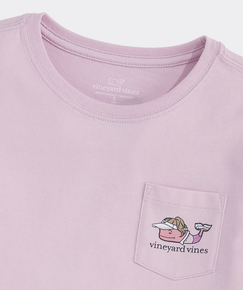 Girls' Golf Whale Short-Sleeve Pocket Tee