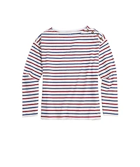 OUTLET Women's Striped Boatneck Tee
