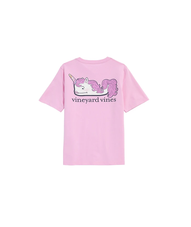 OUTLET Kids' Unicorn Glitter Whale Short-Sleeve Pocket Tee