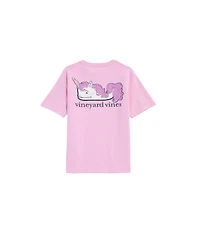OUTLET Kids' Unicorn Glitter Whale Short-Sleeve Pocket Tee