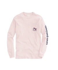 OUTLET Women's Mrs. Claus Whale Long-Sleeve Pocket Tee
