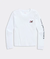 Girls' Cornucopia Whale Long-Sleeve Pocket Tee