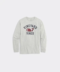 Boys' Textured Football Whale Long-Sleeve Tee