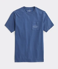 Drift Dye Outlined Surf Logo Short-Sleeve Pocket Tee
