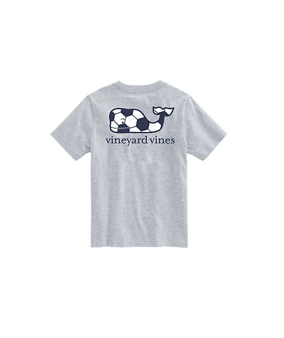 OUTLET Boys' Soccer Ball Whale Short-Sleeve Pocket Tee