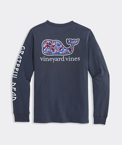 Kids' Grateful Dead x vineyard vines Whale Long-Sleeve Pocket Tee