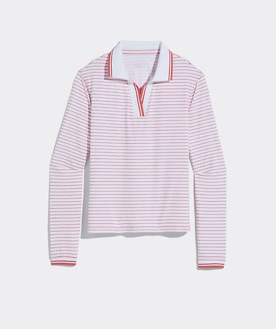 Performance Cropped Long-Sleeve Polo