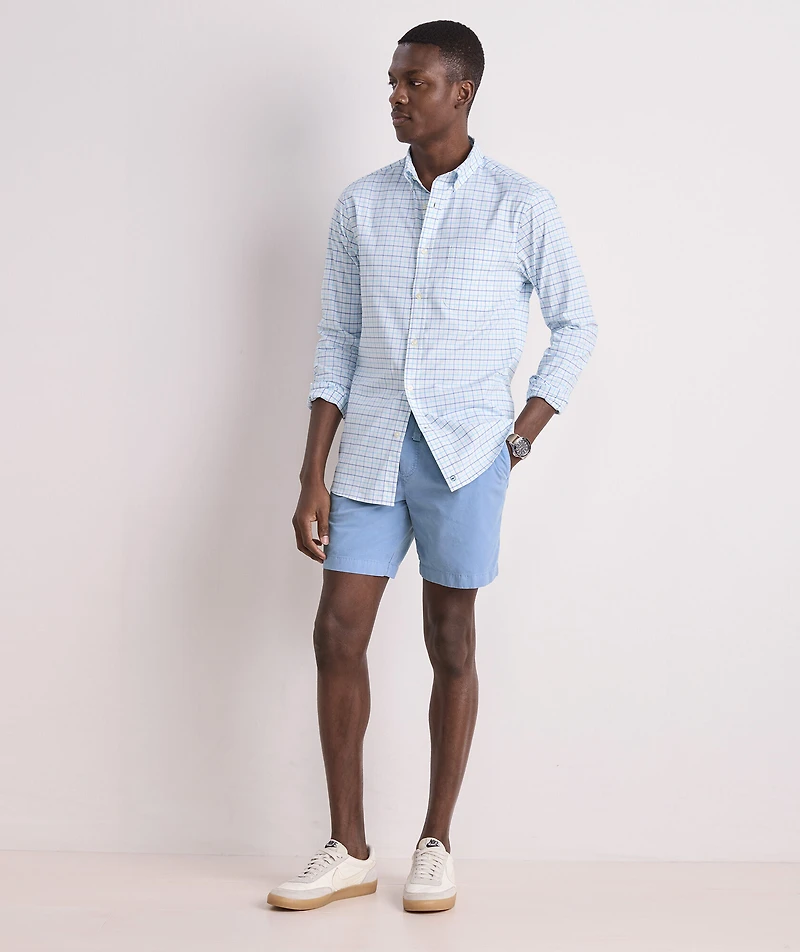 Moorings Tattersall Performance Cotton Shirt