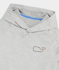 On-The-Go Whale Outline Long-Sleeve Harbor Performance Hoodie Tee