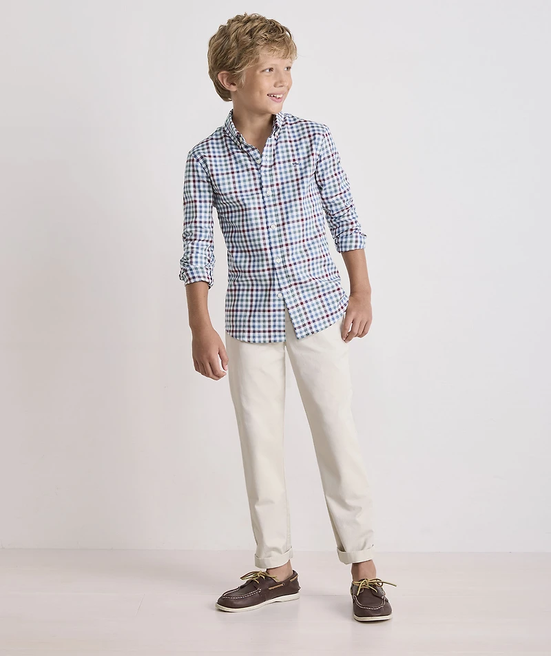 Boys' Monomoy Tattersall Oxford Shirt