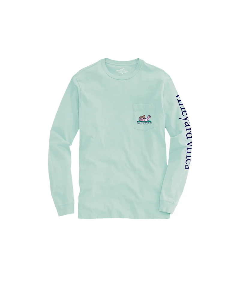 OUTLET Girls' Lacrosse Whale Long-Sleeve Pocket Tee
