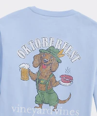 Oktoberfest Doxie Dog Long-Sleeve Pocket Tee