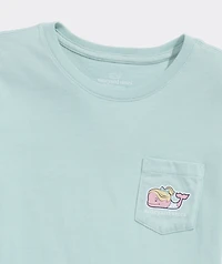 Girls' Glitter Gymnastics Whale Short-Sleeve Pocket Tee