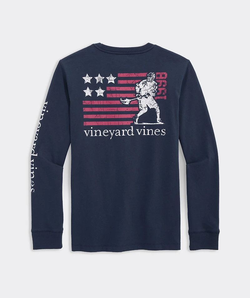 Boys' USA Lacrosse Long-Sleeve Pocket Tee