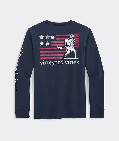 Boys' USA Lacrosse Long-Sleeve Pocket Tee