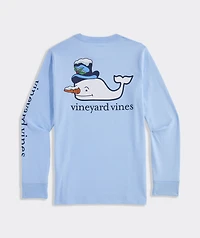 Boys' Snowman Whale Long-Sleeve Pocket Tee