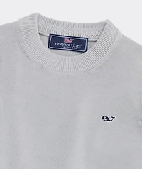 Cotton Garment Dye Logo Crew Sweater