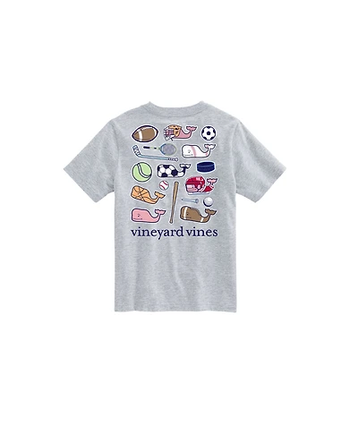 OUTLET Kids' Multi Sports Sticker Short-Sleeve Tee