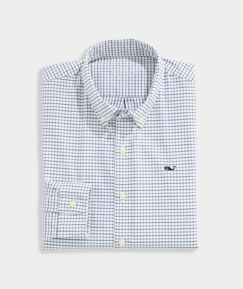 Boys' Wauwinet Tattersall Performance Cotton Shirt