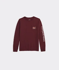 Boys' Football Whale Long-Sleeve Pocket Tee