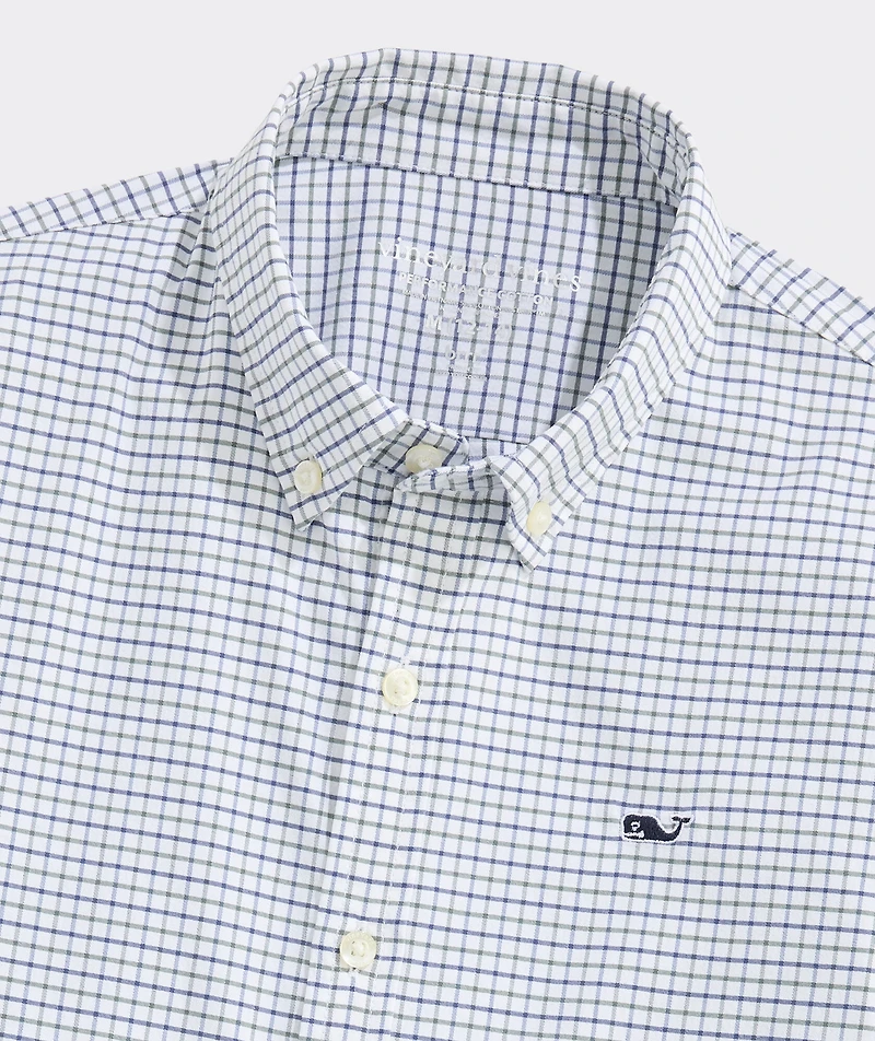 Boys' Wauwinet Tattersall Performance Cotton Shirt