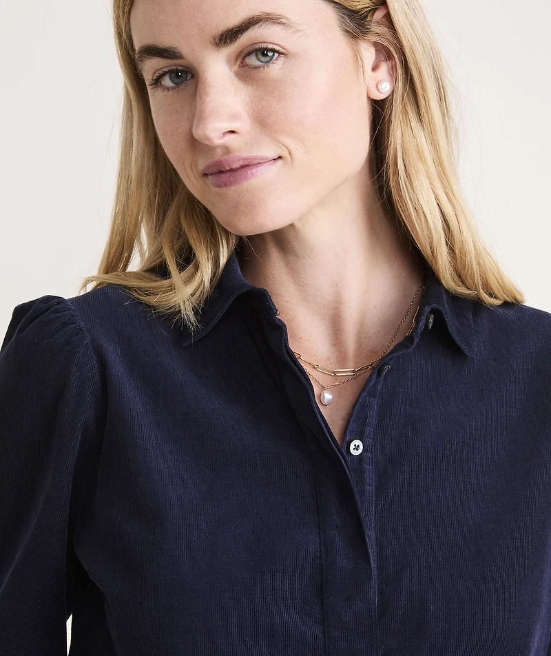 Corduroy Popover Shirt