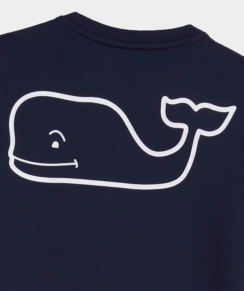 Boys' Whale Outline Short-Sleeve Harbor Sun Performance Tee