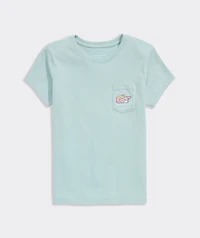Girls' Glitter Gymnastics Whale Short-Sleeve Pocket Tee
