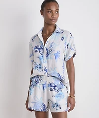 Linen Short-Sleeve Button-Down