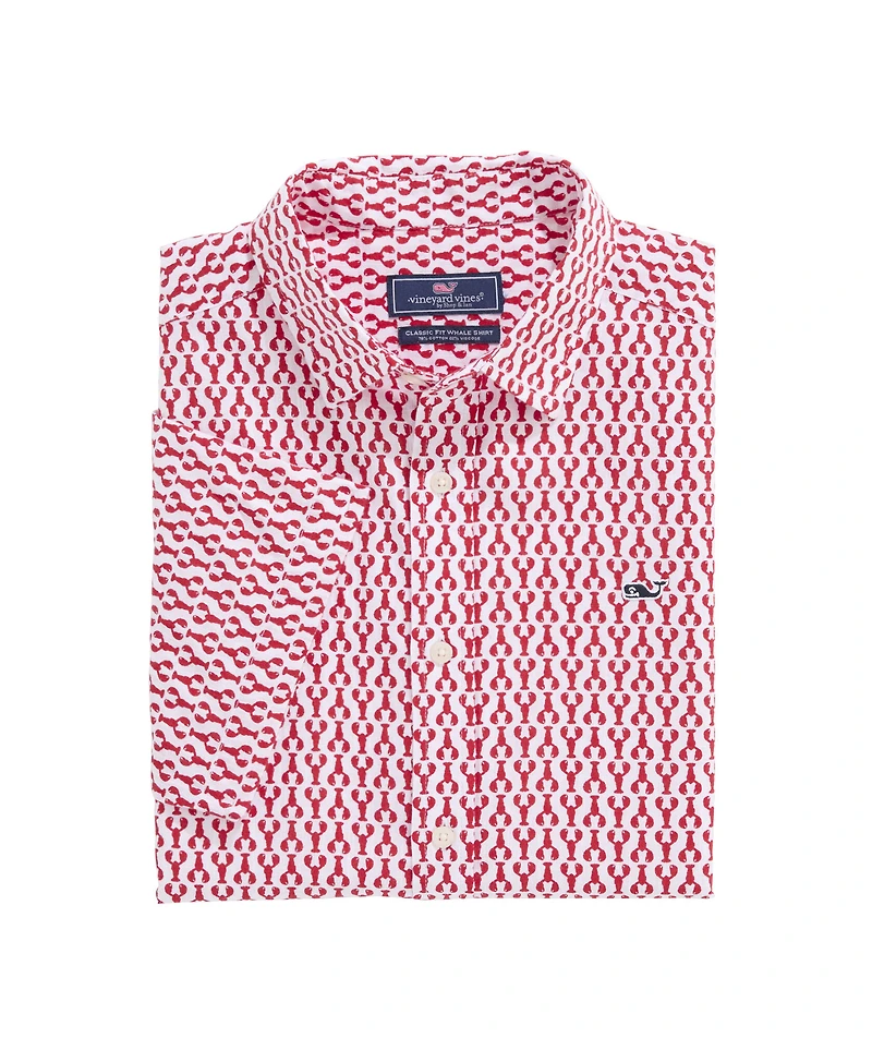 OUTLET Boys' Micro Lobsters Short-Sleeve Whale Shirt