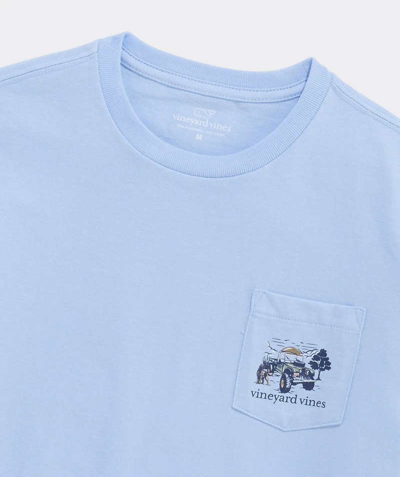 Boys' Autumn Truck & Dog Long-Sleeve Pocket Tee