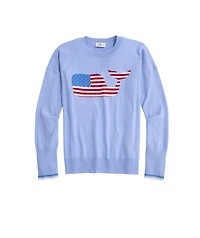 OUTLET Women's Whale Flag Crew Neck Sweater