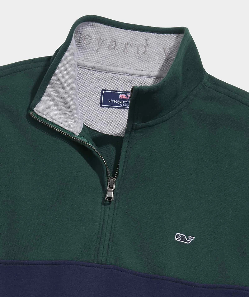 Tri-Color Blocked Saltwater Quarter-Zip