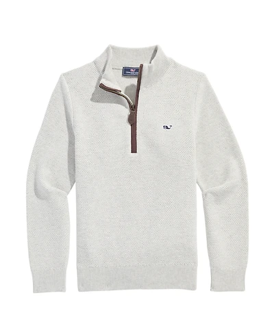 OUTLET Boys' Honeycomb Quarter-Zip Sweater
