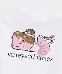 Girls' Ballerina Whale Long-Sleeve Pocket Tee