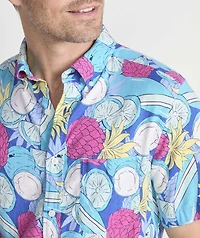 Pina Cool-ada Linen Blend Short-Sleeve Shirt
