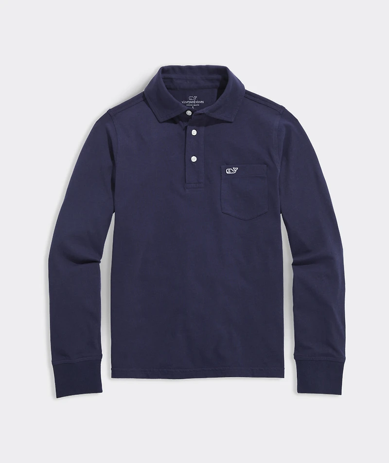 Boys' Long-Sleeve Surf Polo