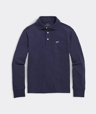 Boys' Long-Sleeve Surf Polo