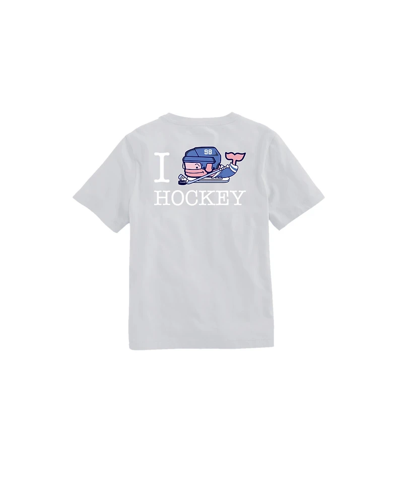 OUTLET Boys' I Whale Hockey Short-Sleeve Pocket Tee