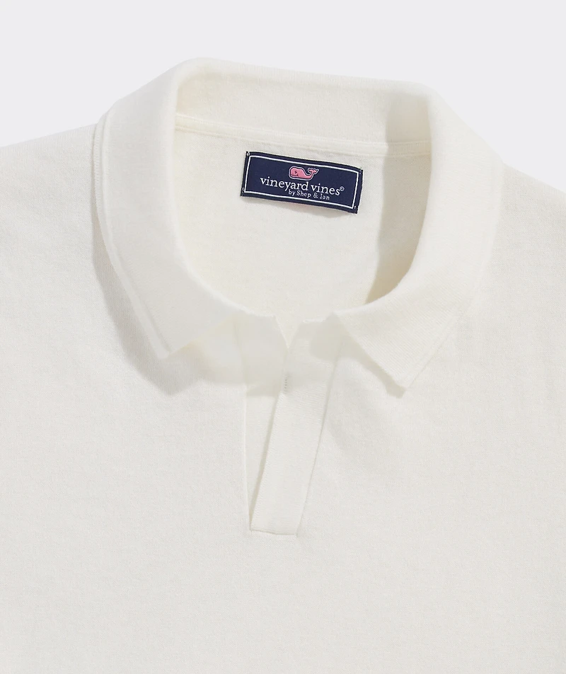 Split Collar Sweater Polo