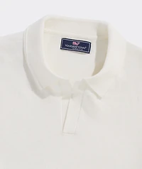 Split Collar Sweater Polo