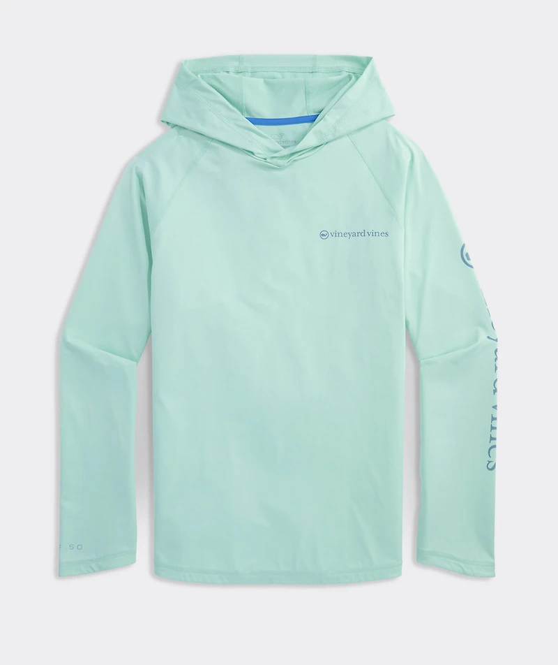 Whale Dot Long-Sleeve Harbor Performance Hoodie Tee