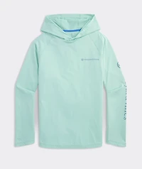 Whale Dot Long-Sleeve Harbor Performance Hoodie Tee
