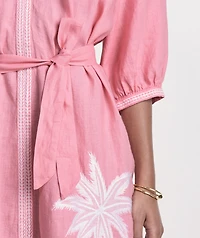 Linen Midi Cover-Up Dress